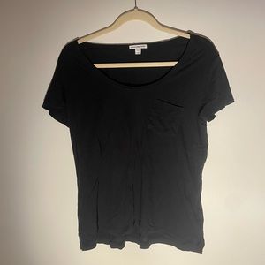 James Perse Black Tee with pocket size 2